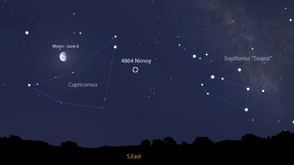 Un astéroïde nommé en hommage à Leonard Nimoy 1 Spock-sky