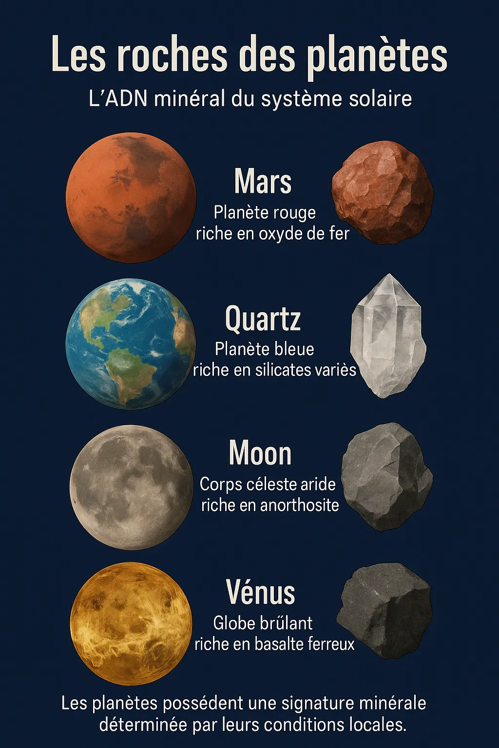 planètes et roches