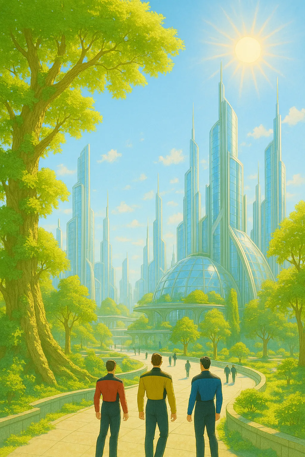 star-trek_solarpunk_utopie-verte Vision solarpunk de la Fédération, entre nature et technologie